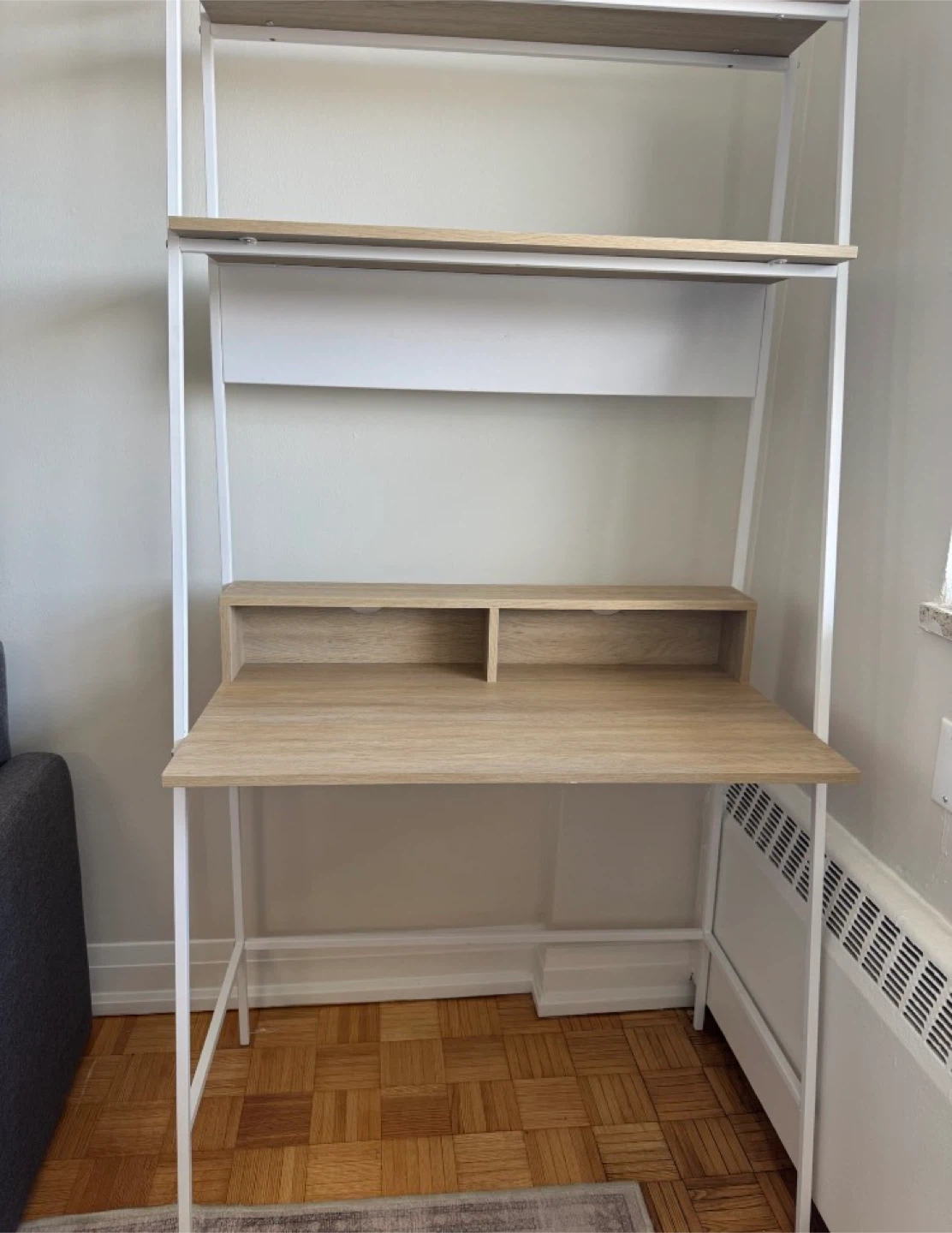 Light Wood & White Ladder Desk