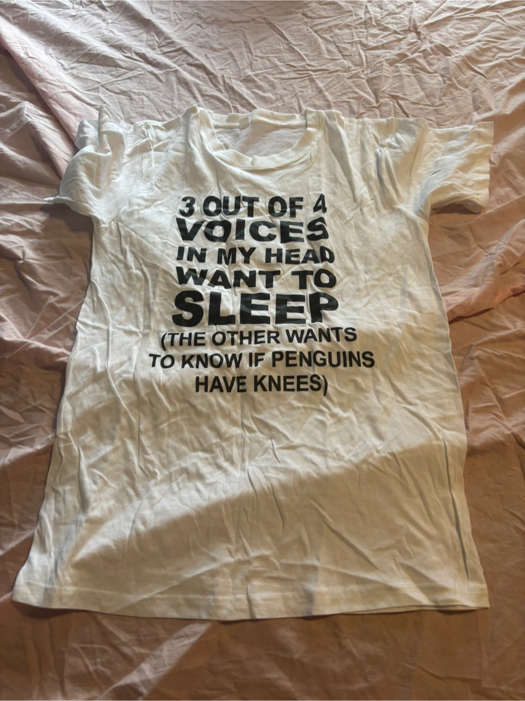 White T-shirt - 3 Out Of 4 Voices