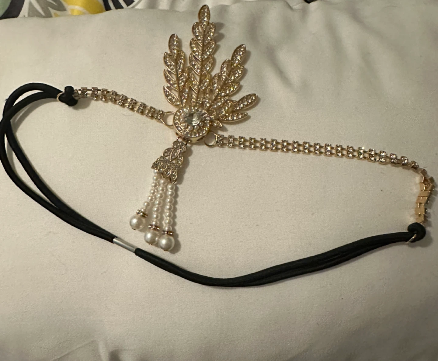 1920s Flapper Headband Great Gatsby Style Gold - photo 2