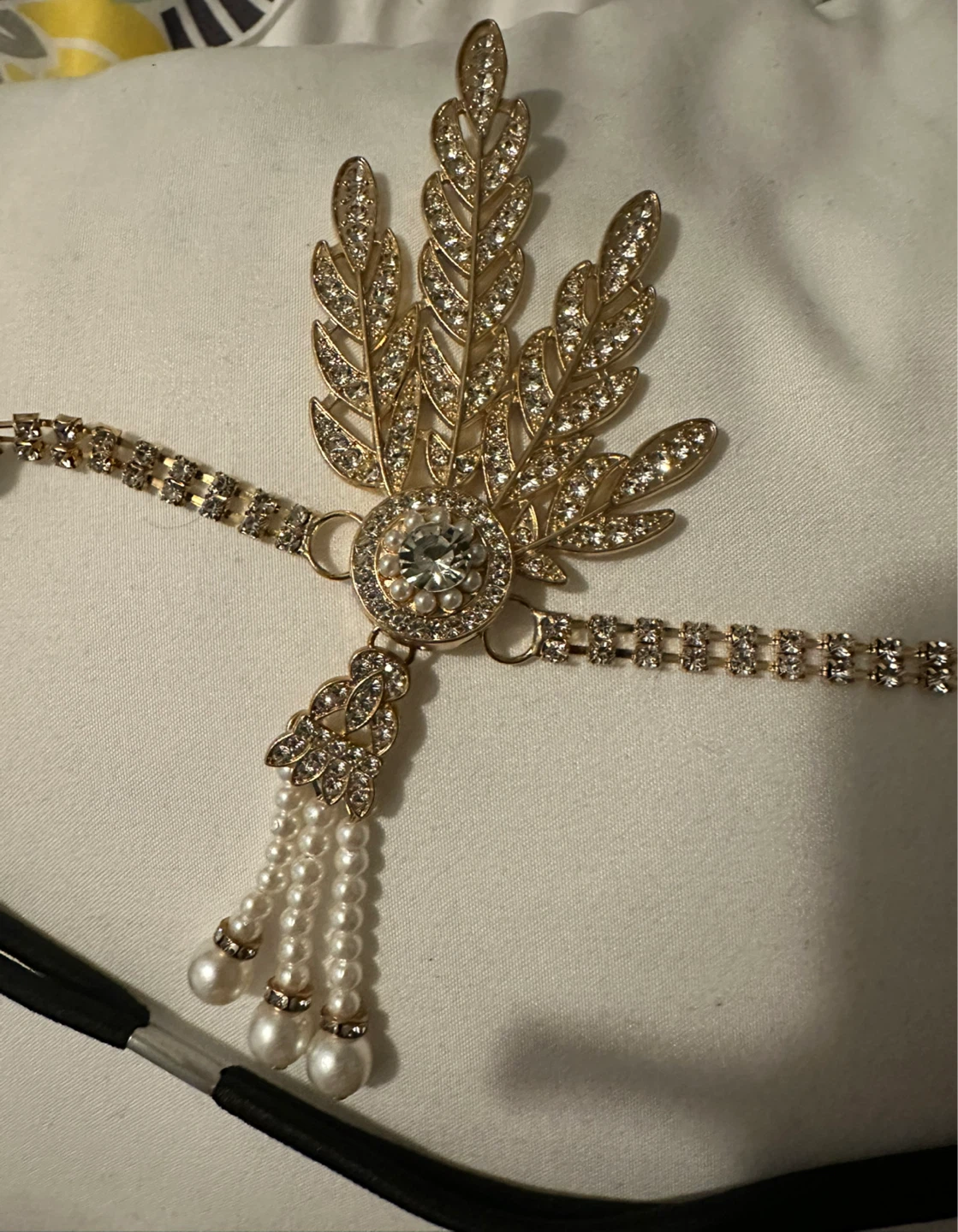 1920s Flapper Headband Great Gatsby Style Gold - photo 3