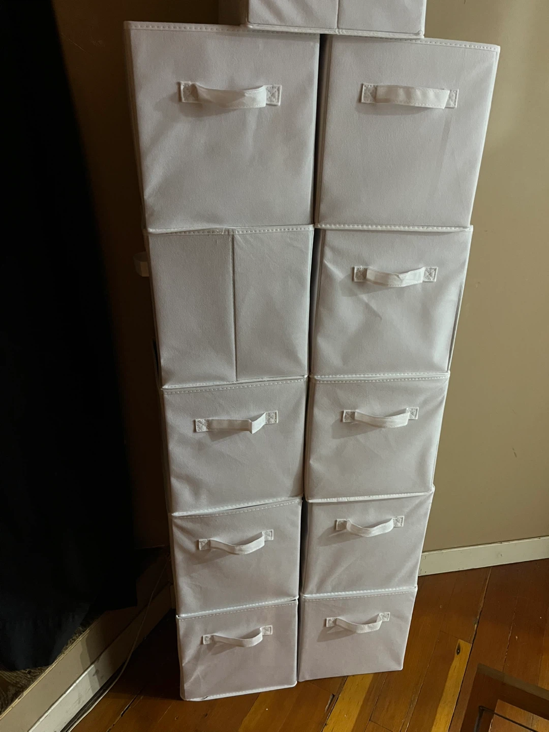 White Fabric Storage Cubes