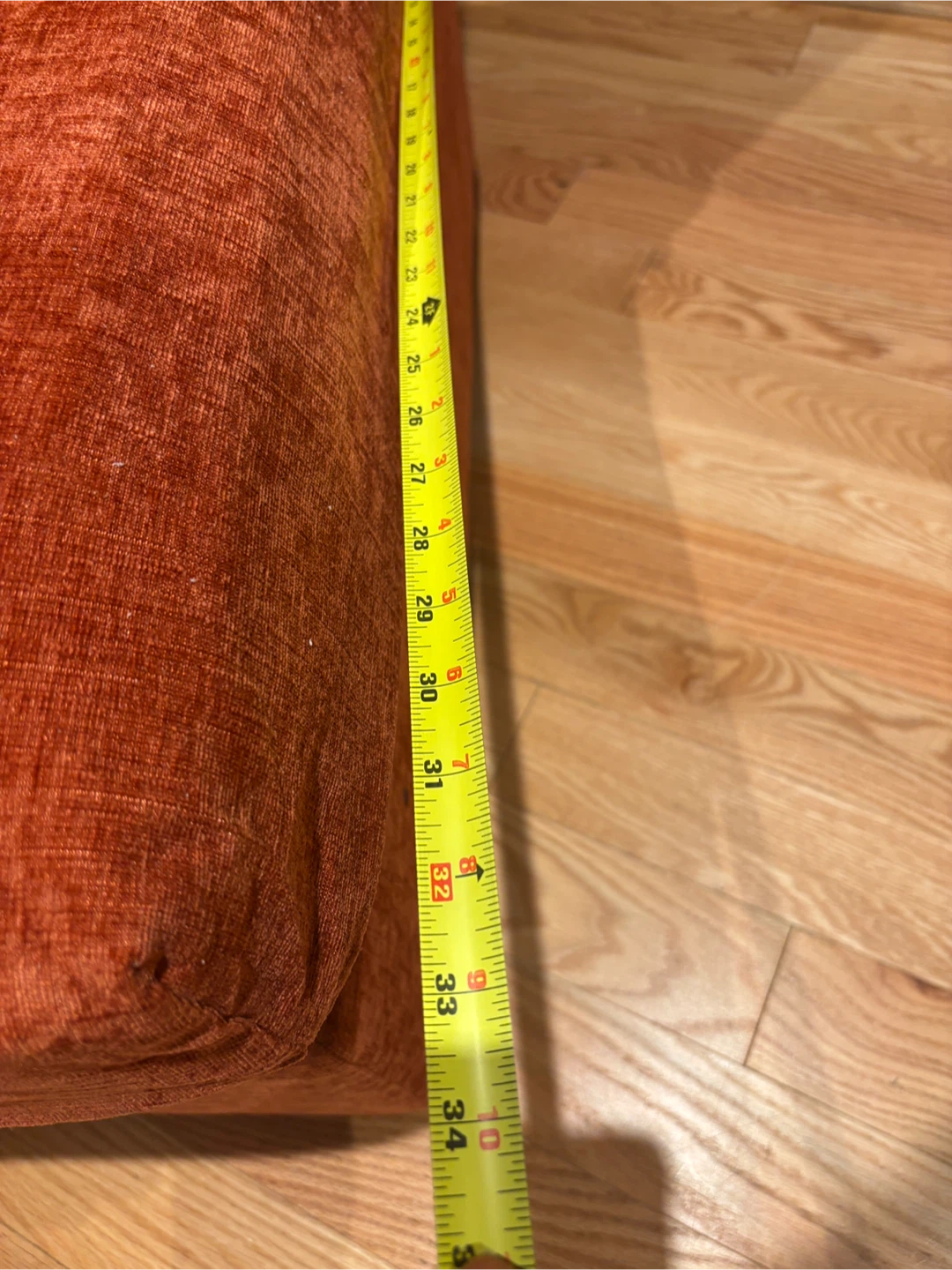 Orange Armless Chair with Cushion- AS IS - photo 5