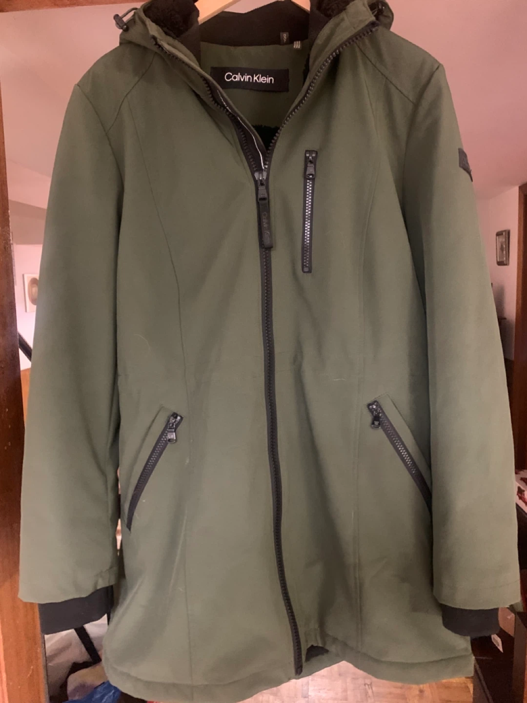 Calvin Klein Olive Green Winter Coat