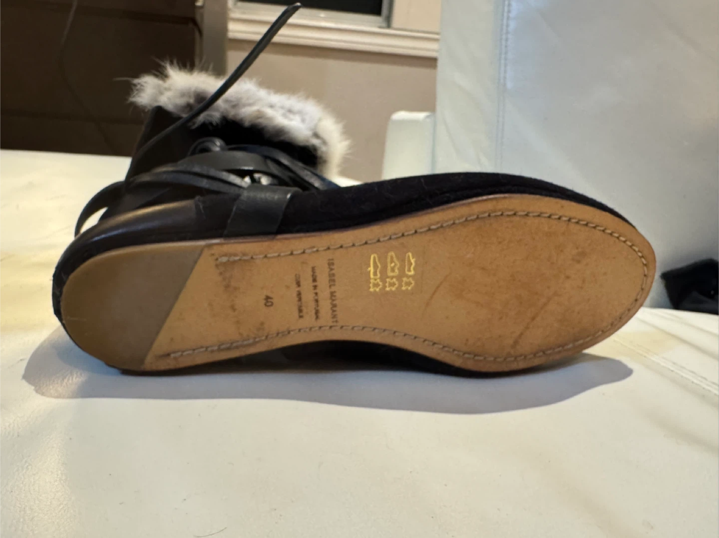 Isabel Marant Black Leather & Suede Boots - Size 40 - photo 5