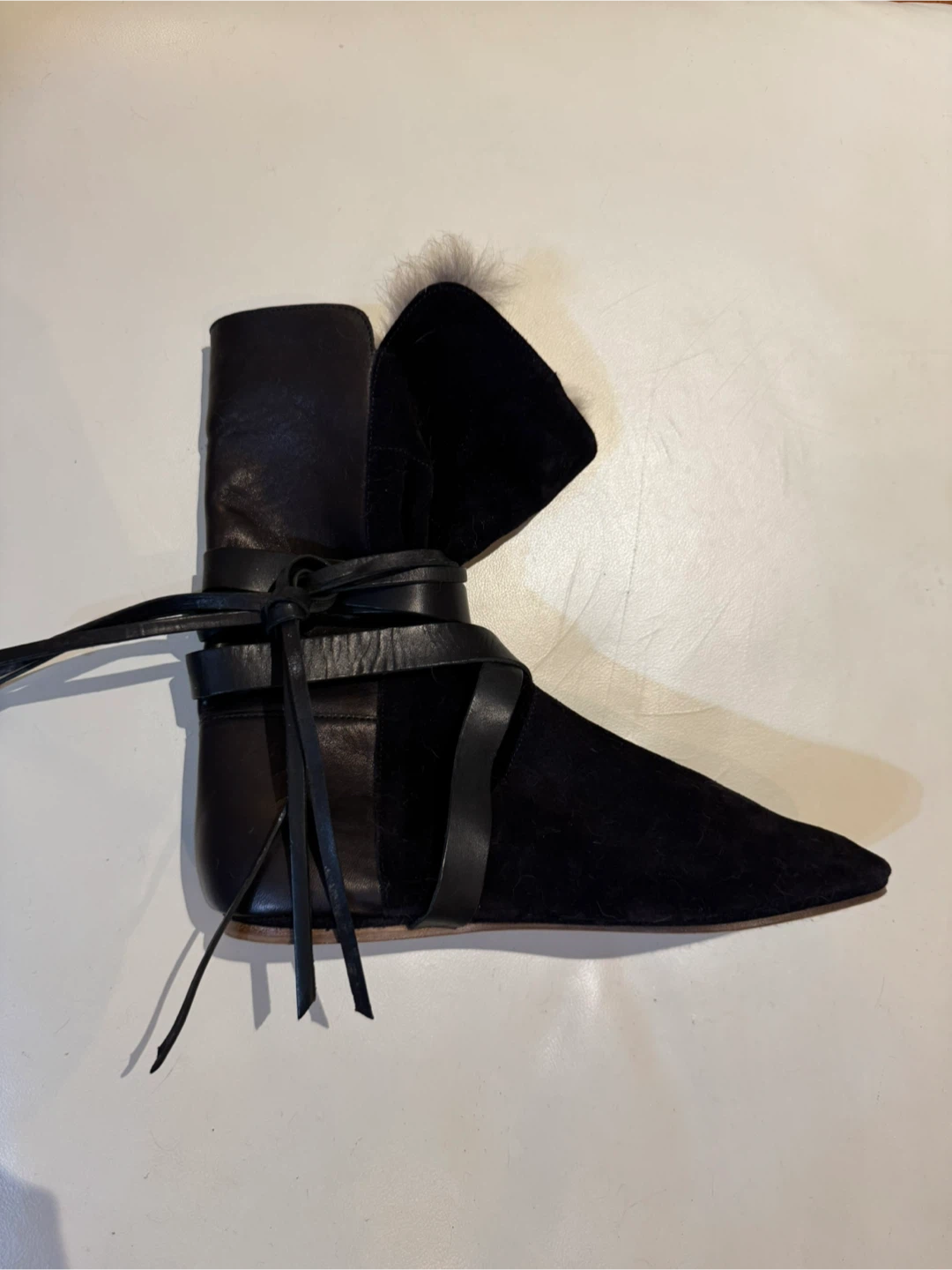 Isabel Marant Black Leather & Suede Boots - Size 40