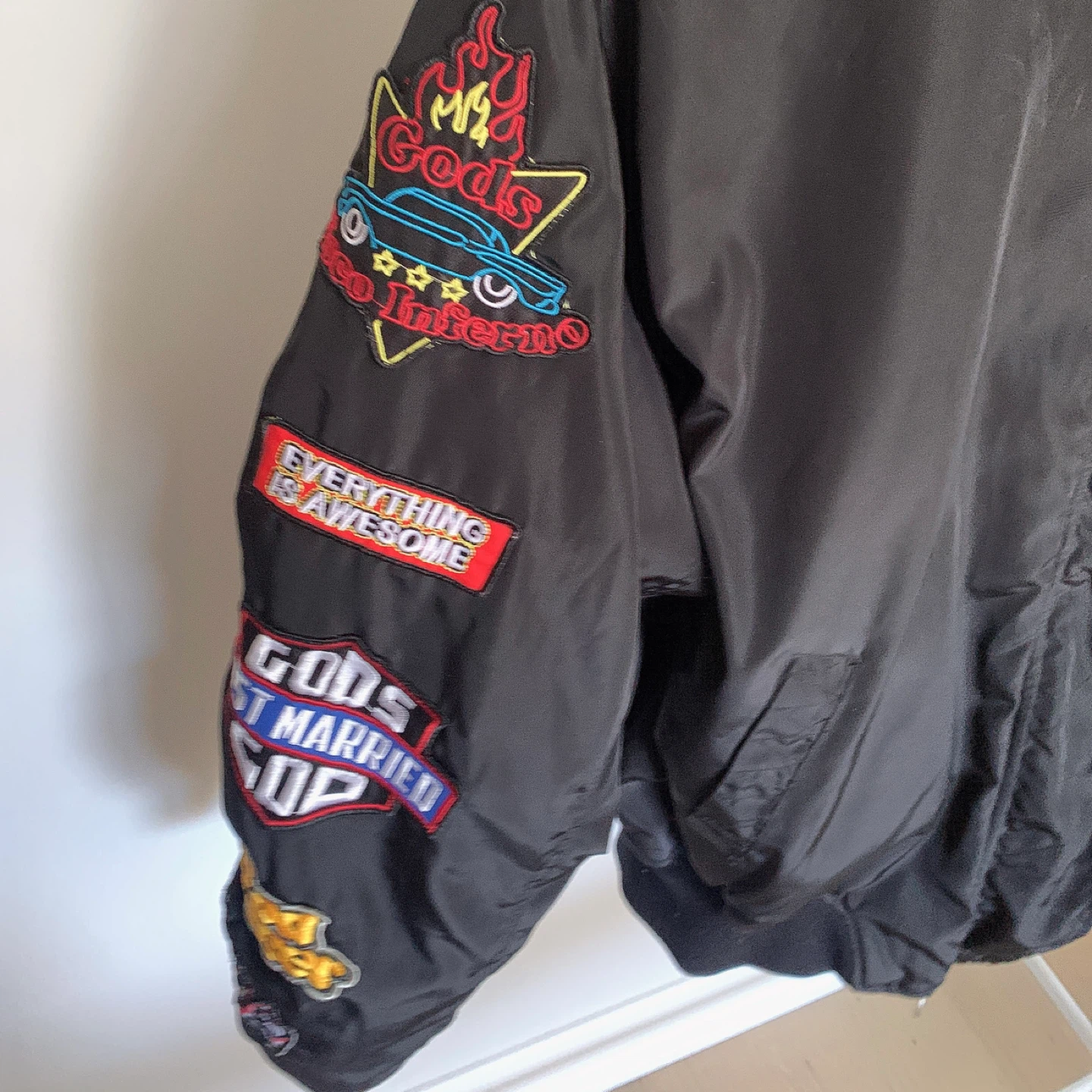 Reversible Bomber Jacket Black/Army Green Size M - photo 2