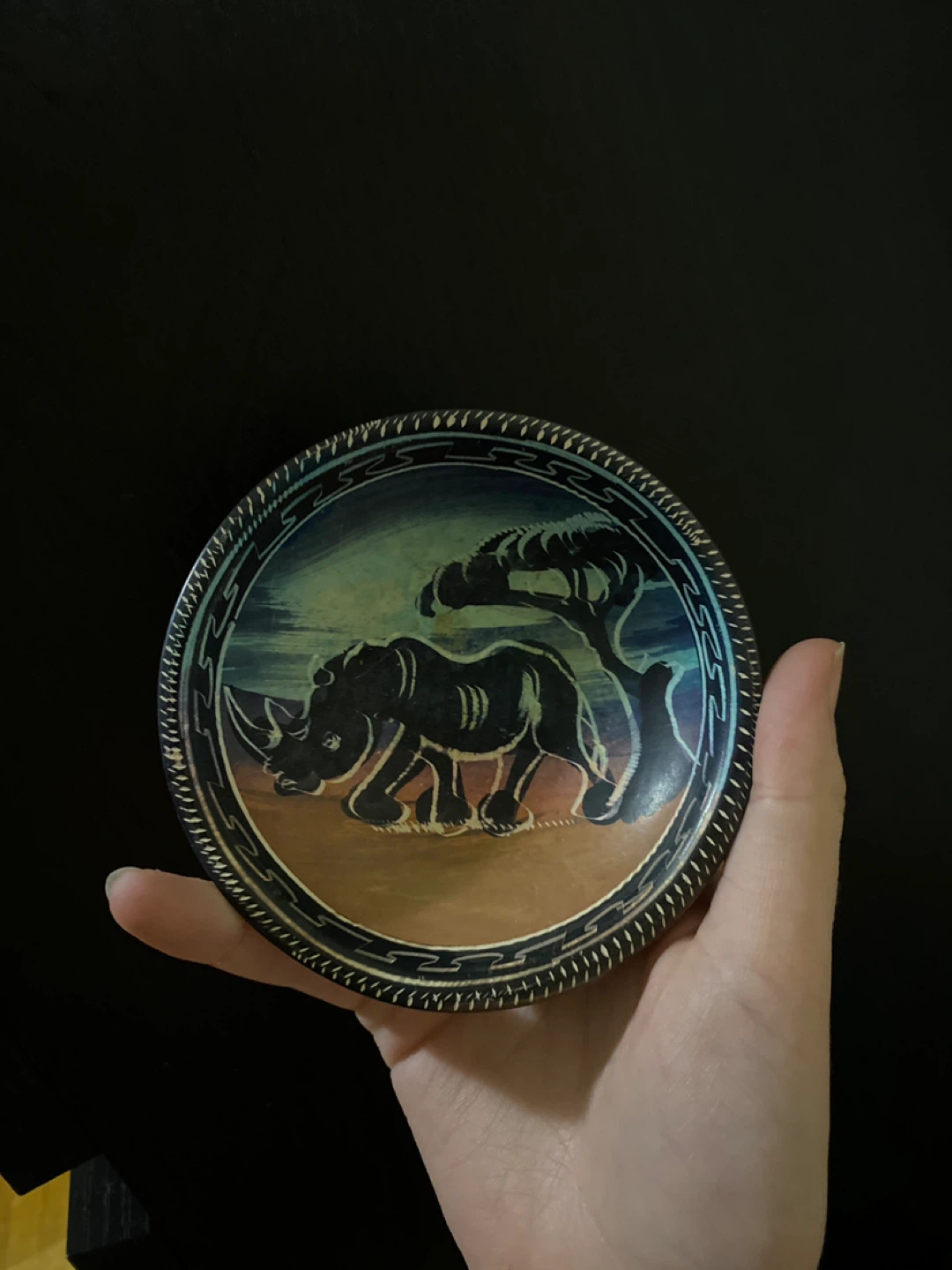 Decorative Rhino Plate