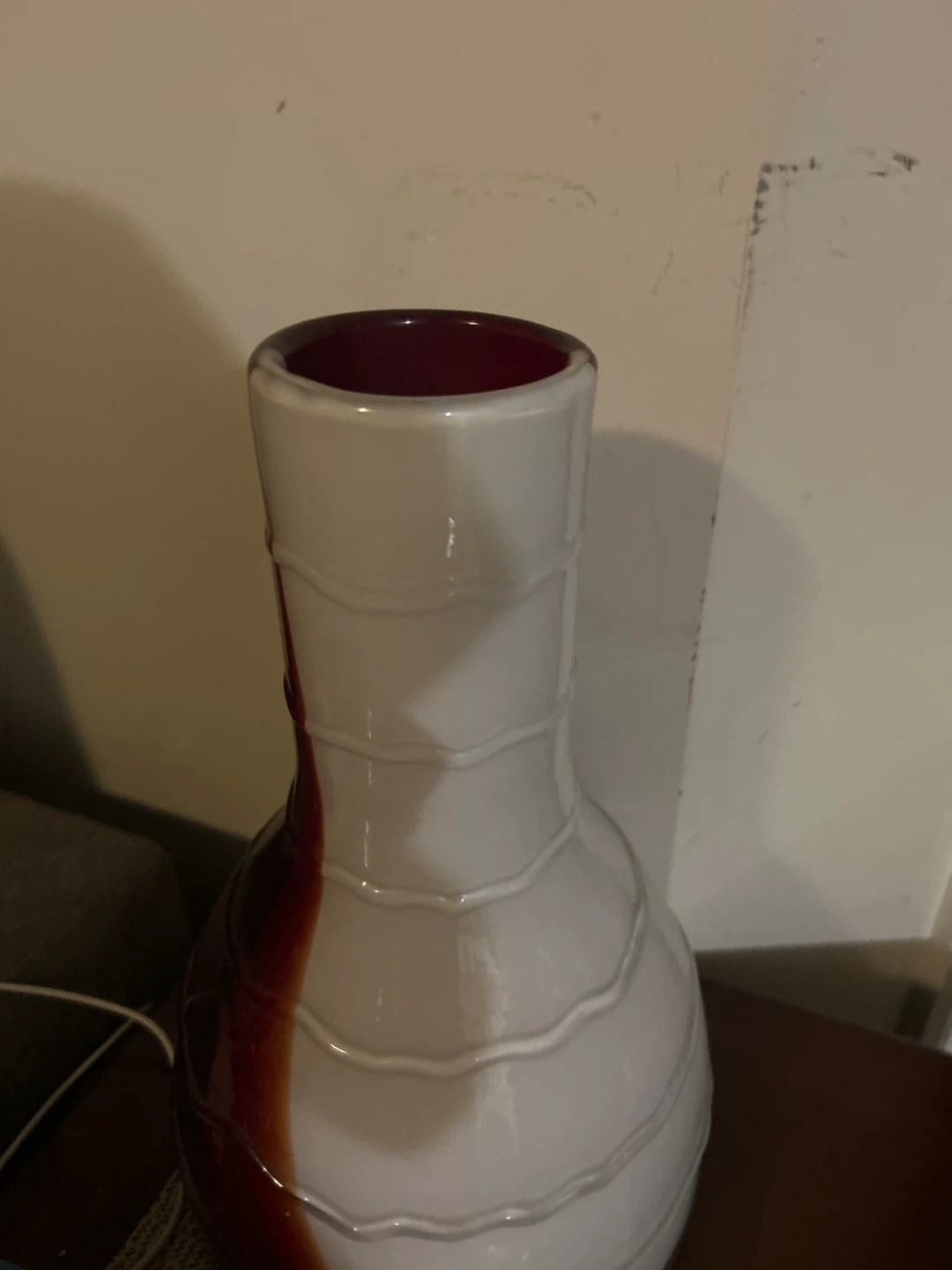 White & Red Decorative Vase