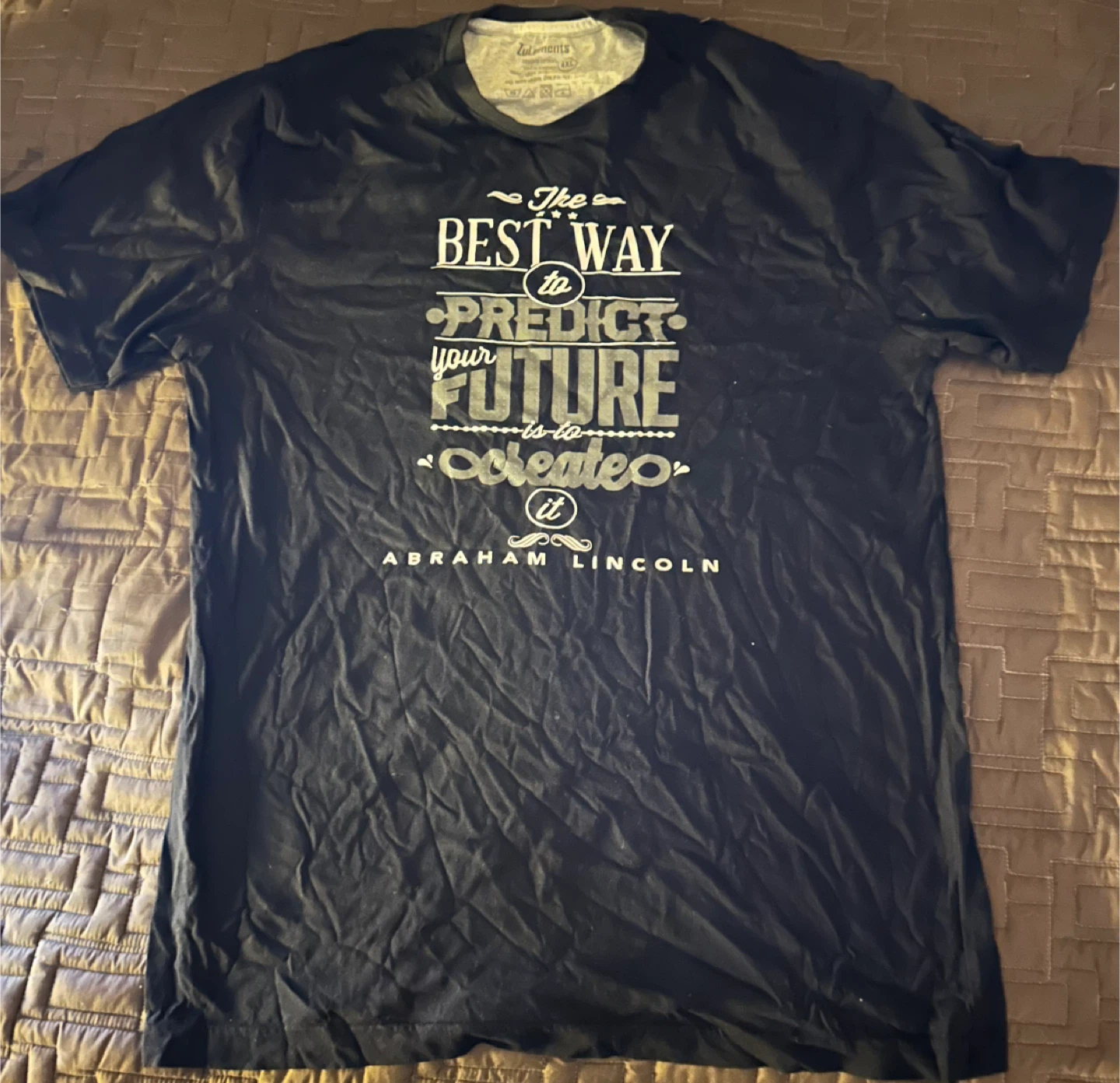Men's Black T-Shirt - Abraham Lincoln Quote