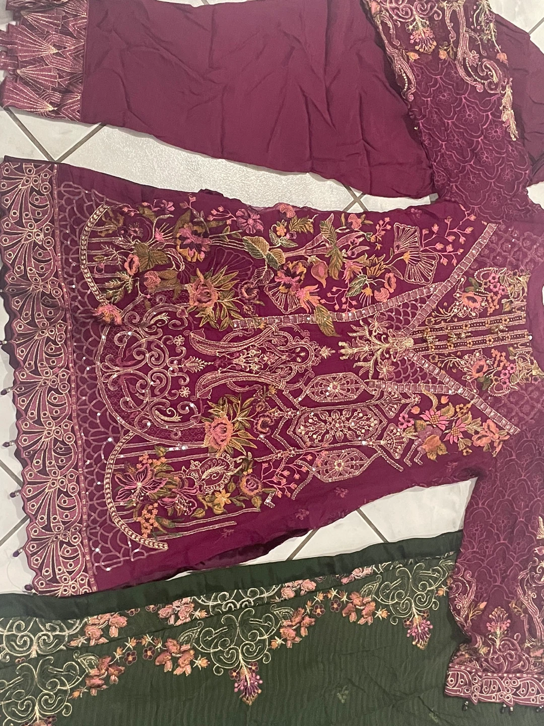 Closet L Purple Embroidered Salwar Kameez - photo 3