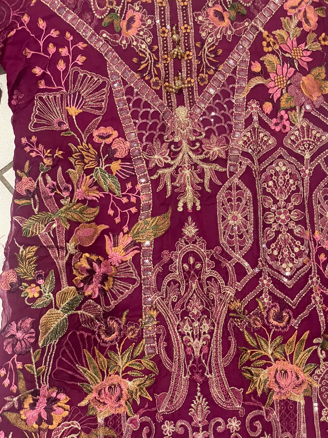 Closet L Purple Embroidered Salwar Kameez - photo 2
