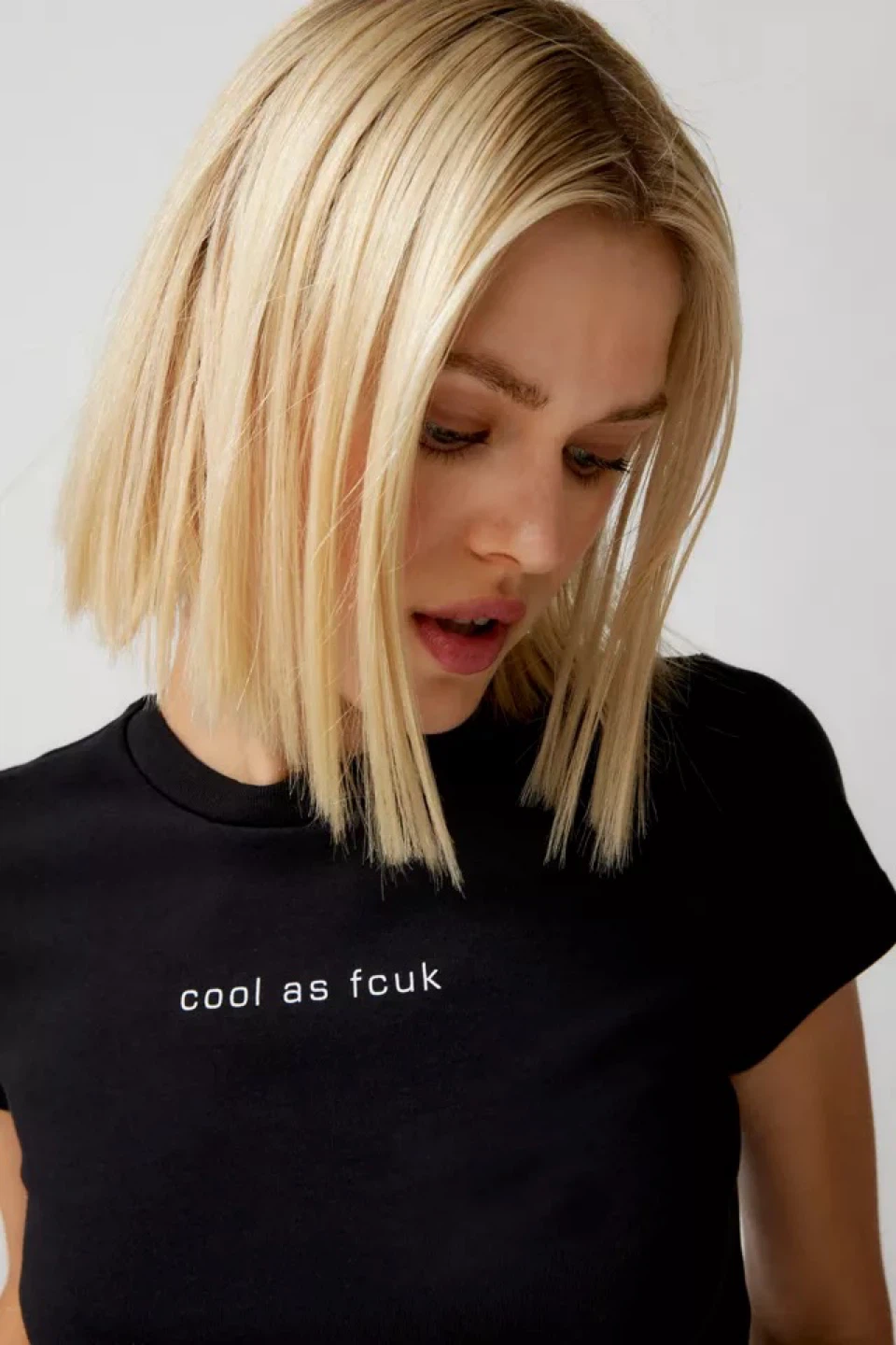 Y2K Bébé French Connection Cool As Fcuk Black Top - photo 2