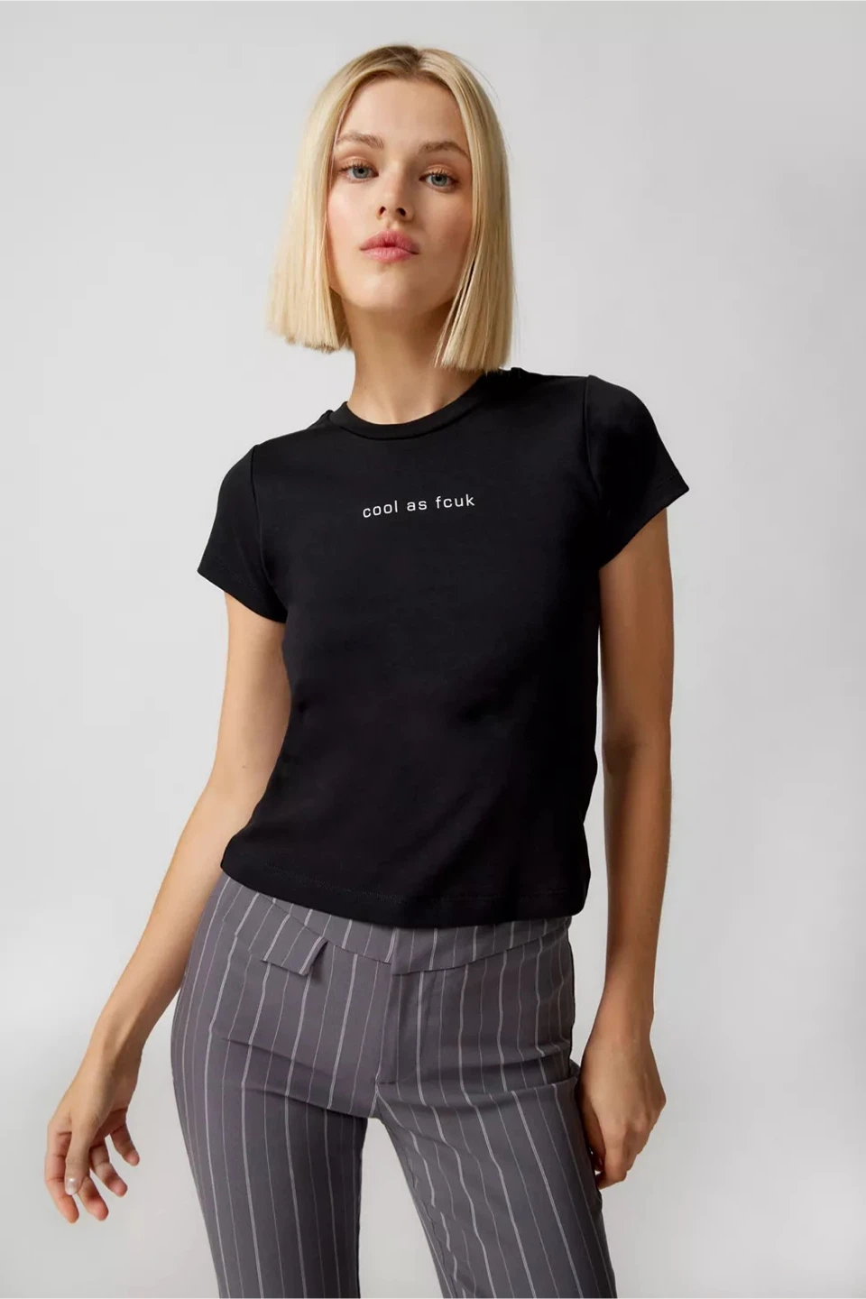 Y2K Bébé French Connection Cool As Fcuk Black Top - photo 5