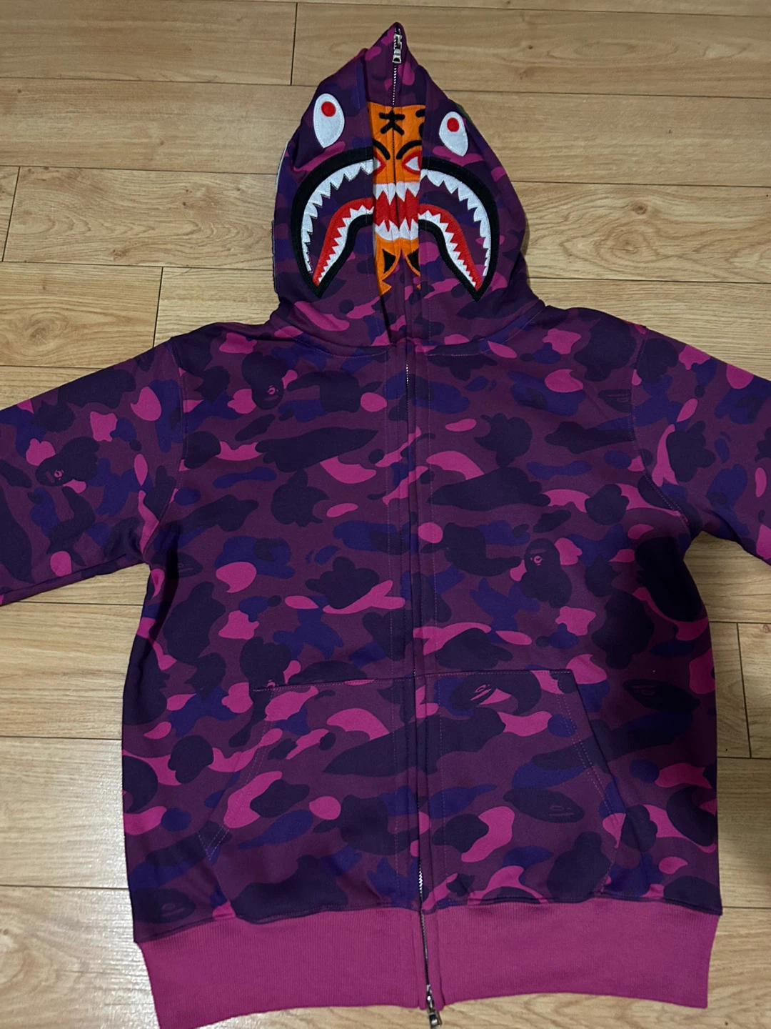BAPE Purple Camo Shark Hoodie