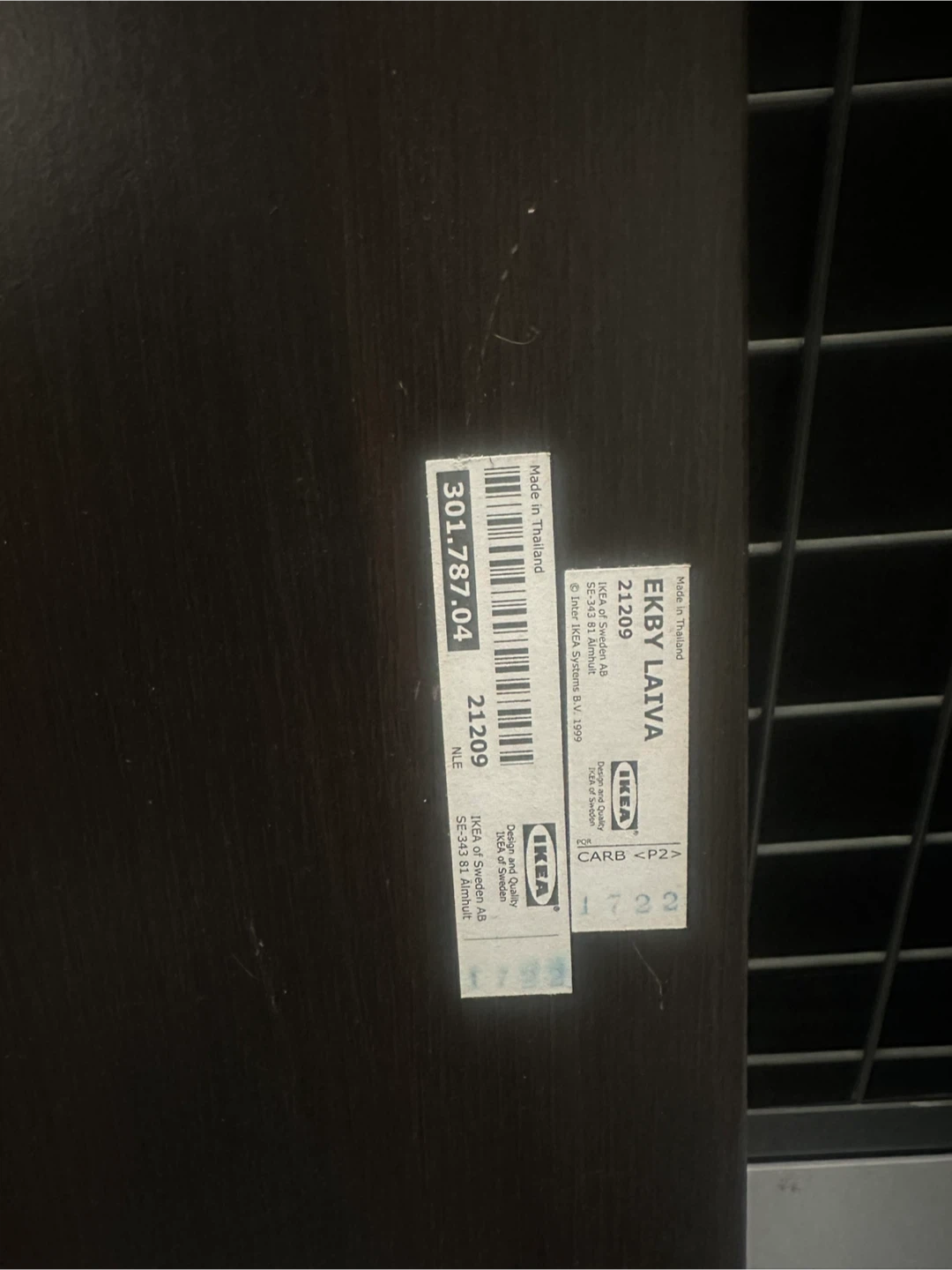 IKEA EKBY LAIVA Shelf - Dark Brown (2pcs) - photo 2