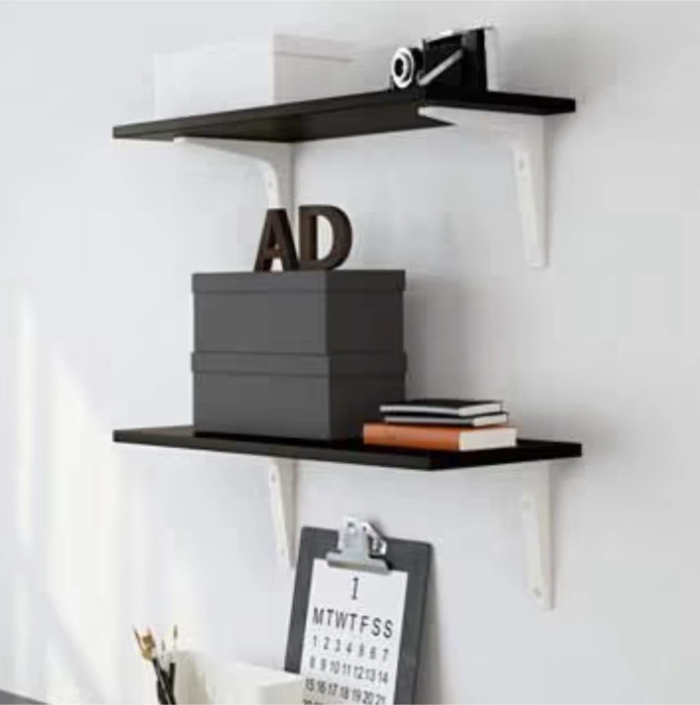 IKEA EKBY LAIVA Shelf - Dark Brown (2pcs)