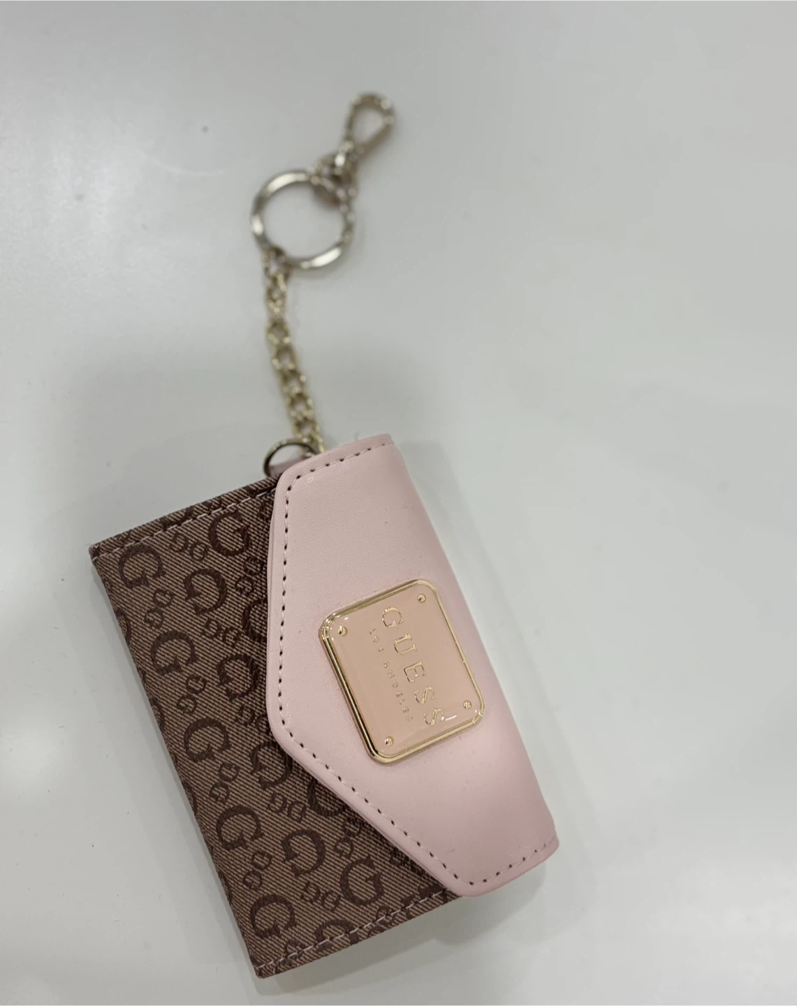 Guess Key Pouch - Pink & Brown