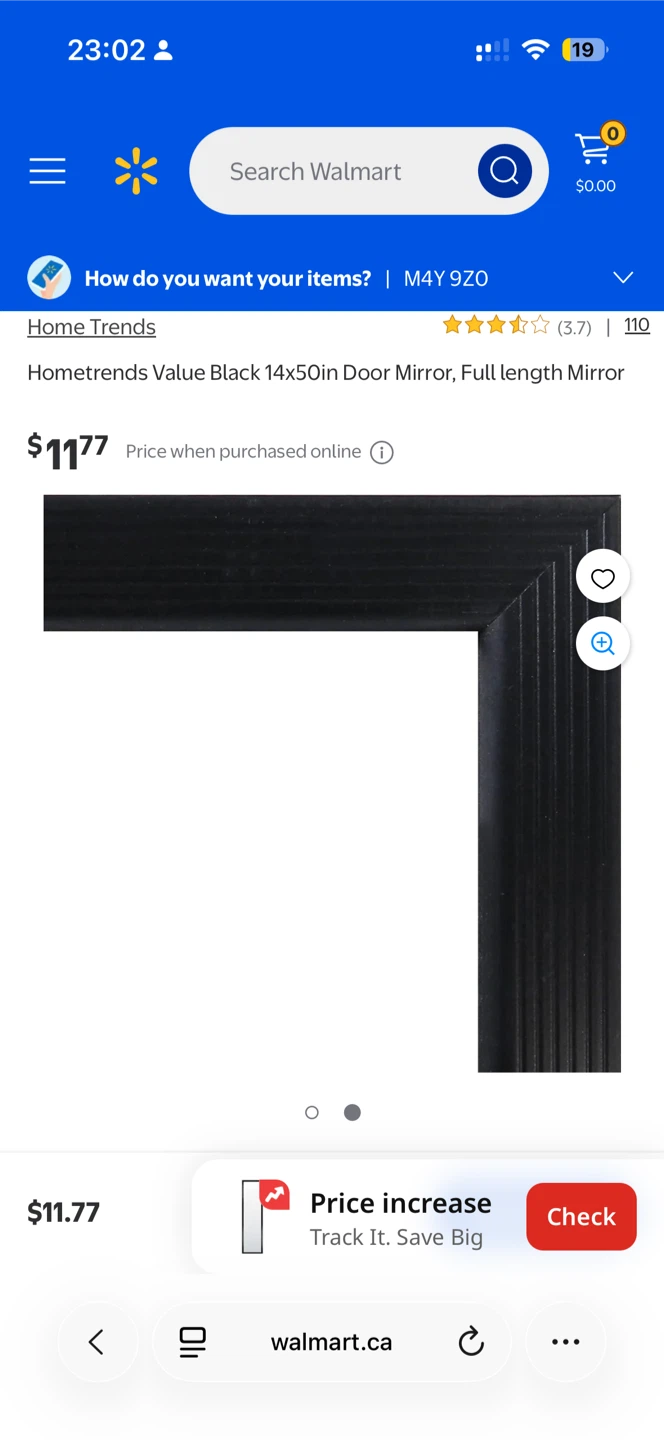 Hometrends Black Door Mirror 14x50in - photo 4