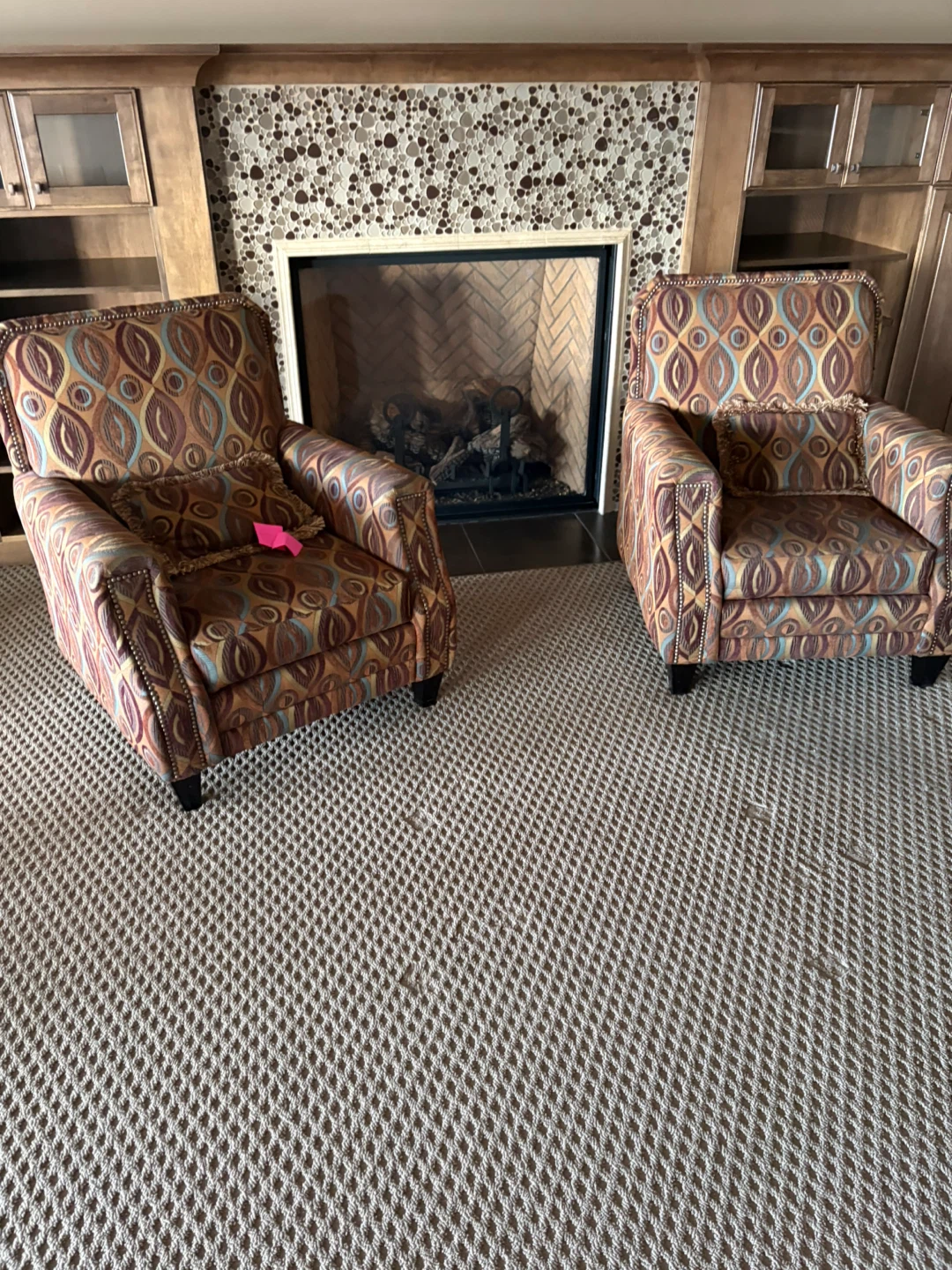 Patterned Armchair with Pillow - photo 5