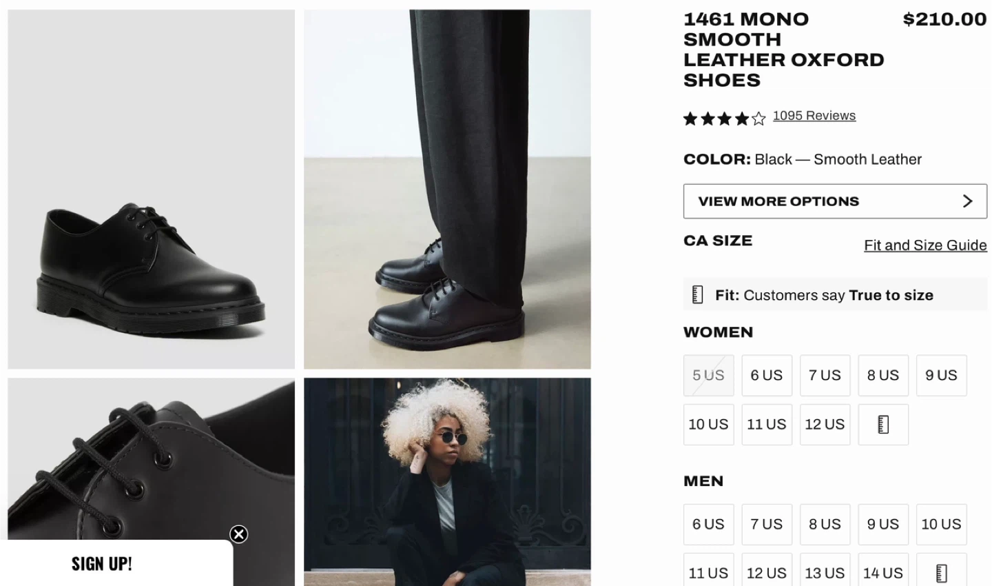 Dr. Martens Leather Oxford Shoes - US 10 - photo 3