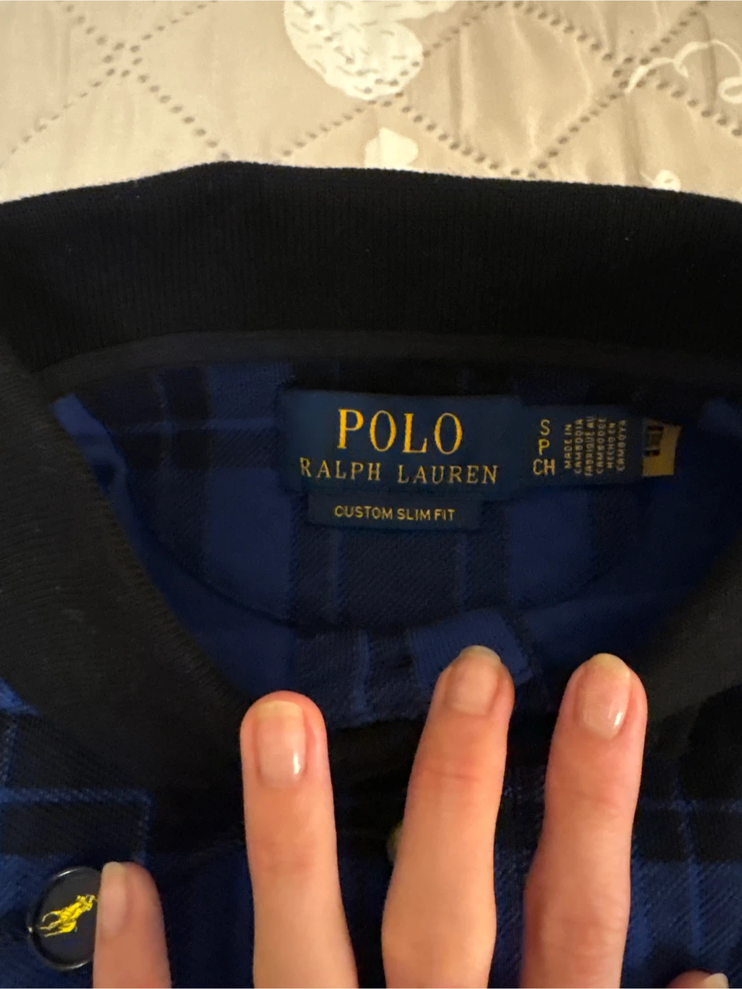 New Polo Ralph Lauren Custom Slim Fit Blue Plaid Shirt - S - photo 2
