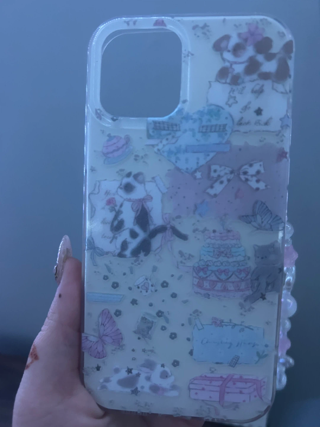 Cute Pastel Phone Case for Iphone 12 + Beaded Phone Charm🌸✨ - photo 5