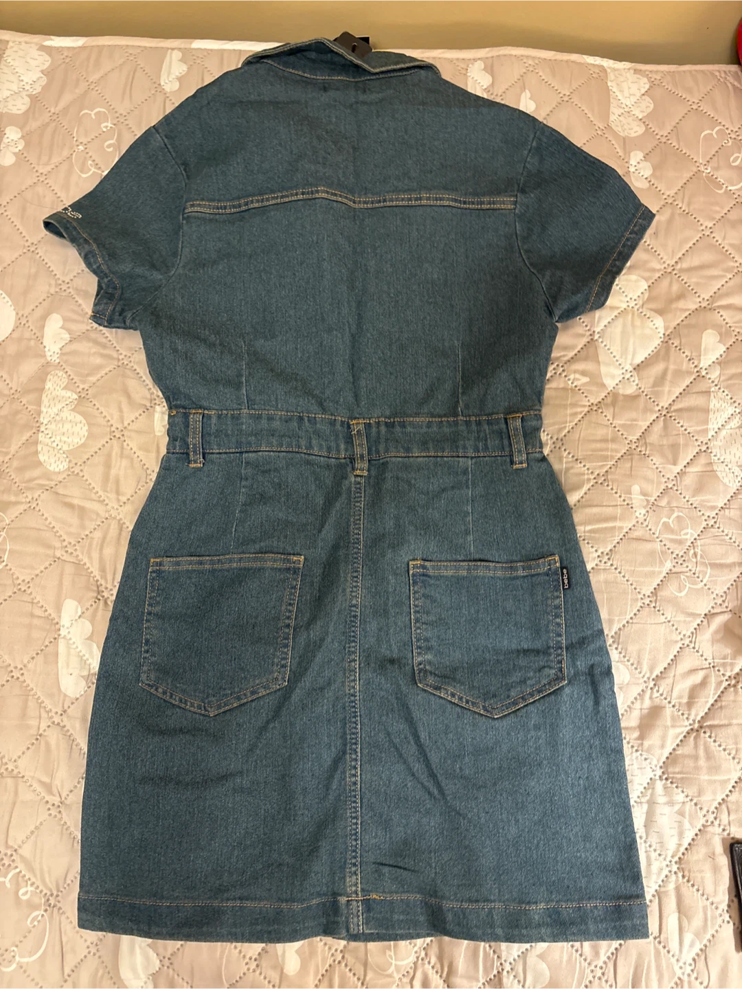 New Bebe Denim Mini Shirt Dress - Size S - photo 4