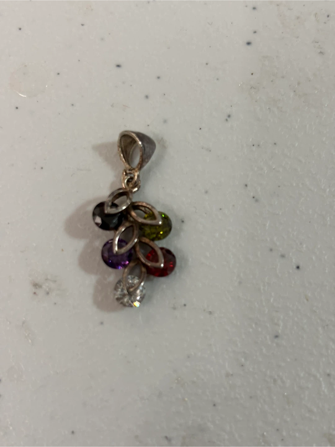 Multi-Gemstone Pendant silver