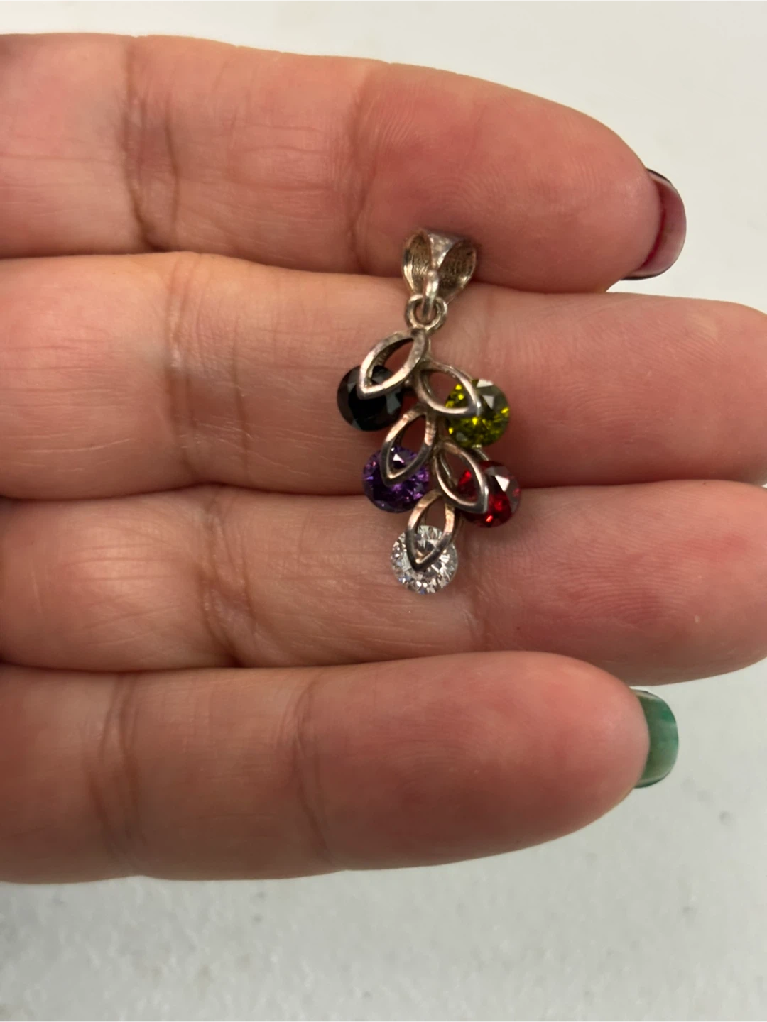 Multi-Gemstone Pendant silver - photo 2