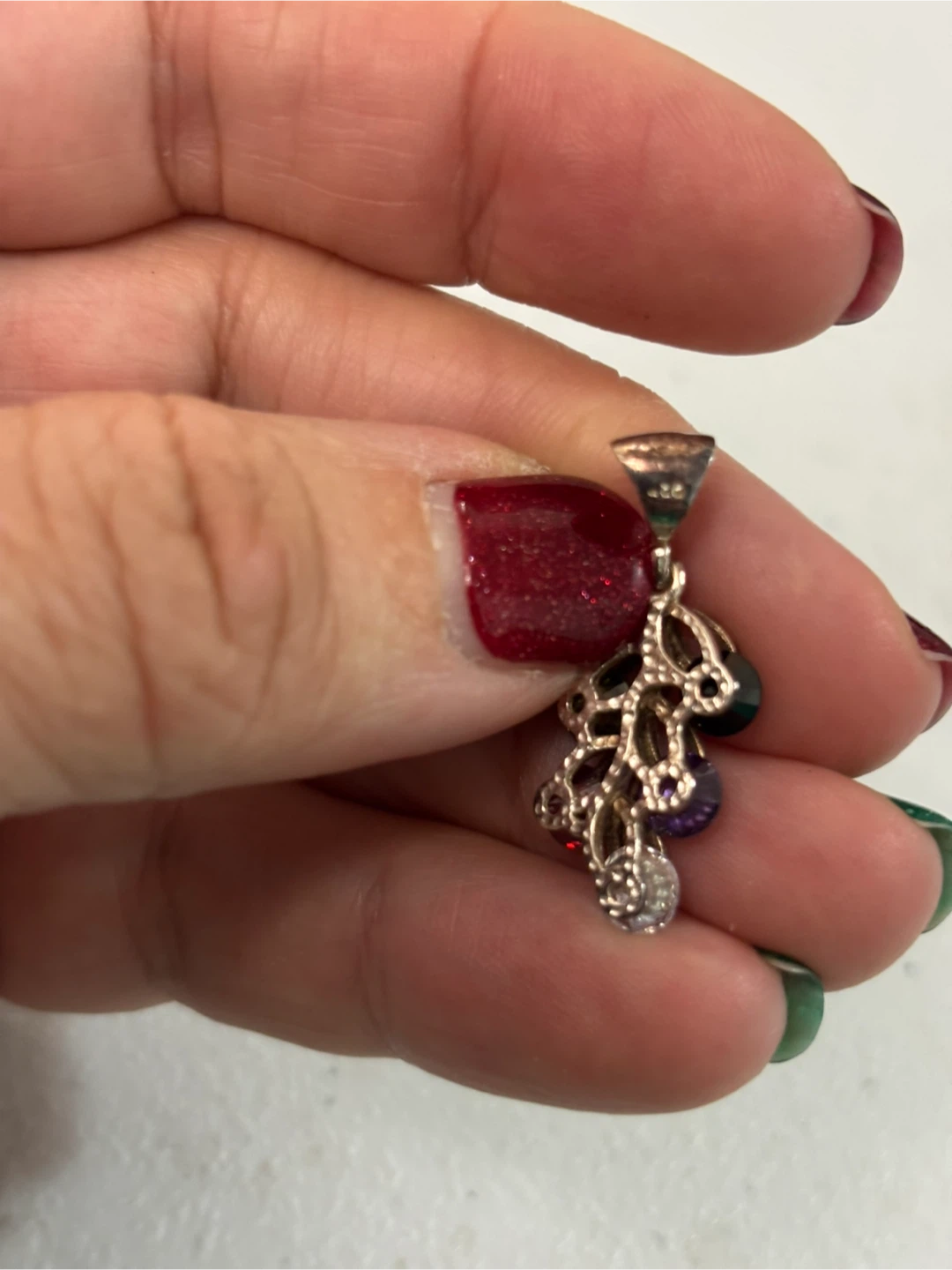 Multi-Gemstone Pendant silver - photo 5