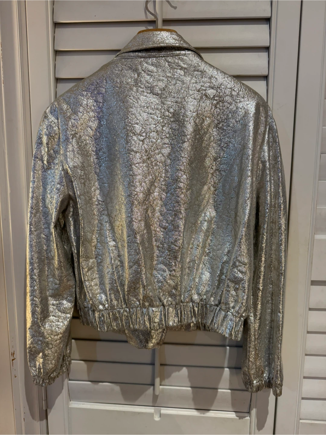 Zara  Shimmering Silver Jacket - Size M - photo 4