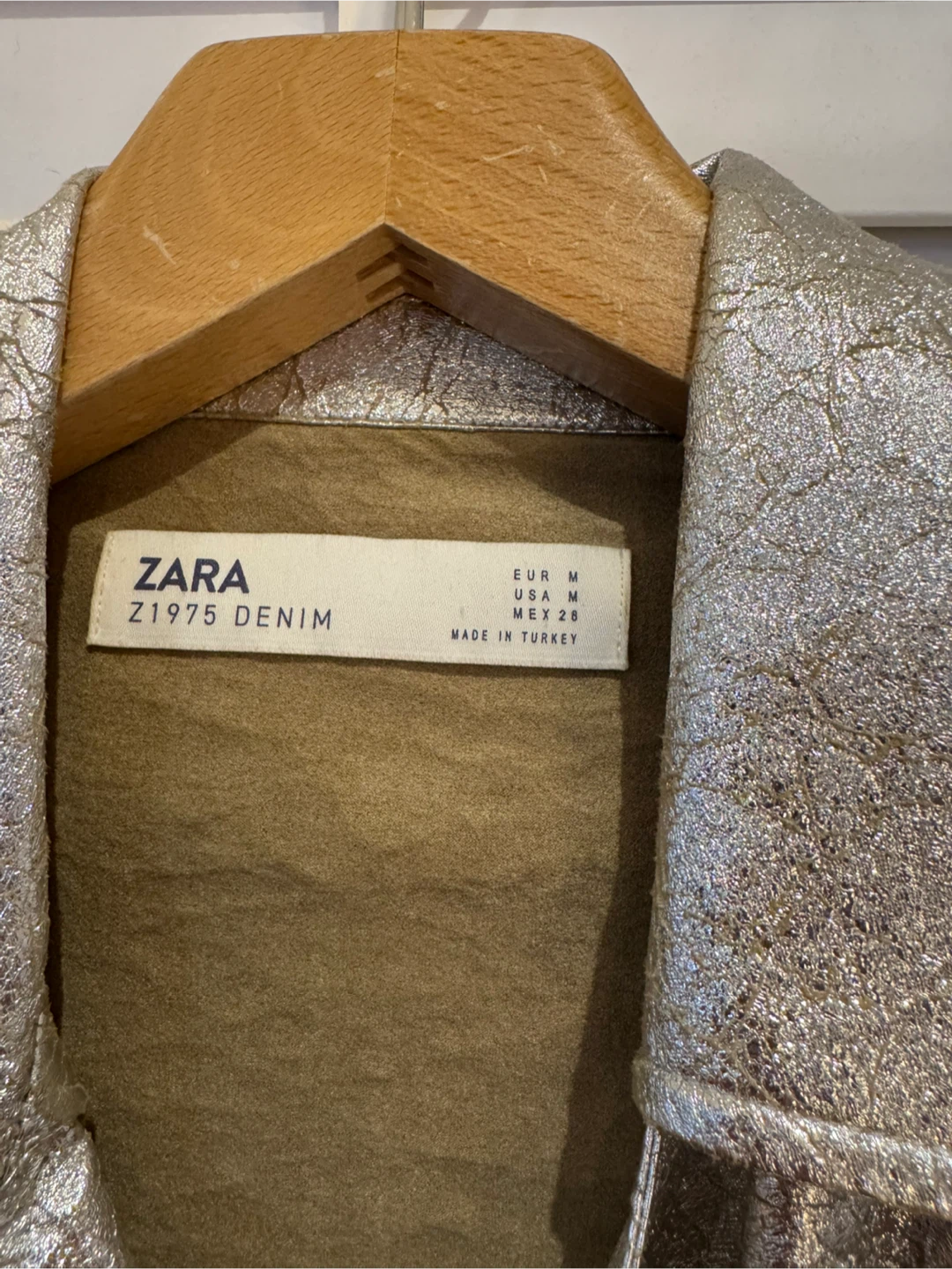 Zara  Shimmering Silver Jacket - Size M - photo 2