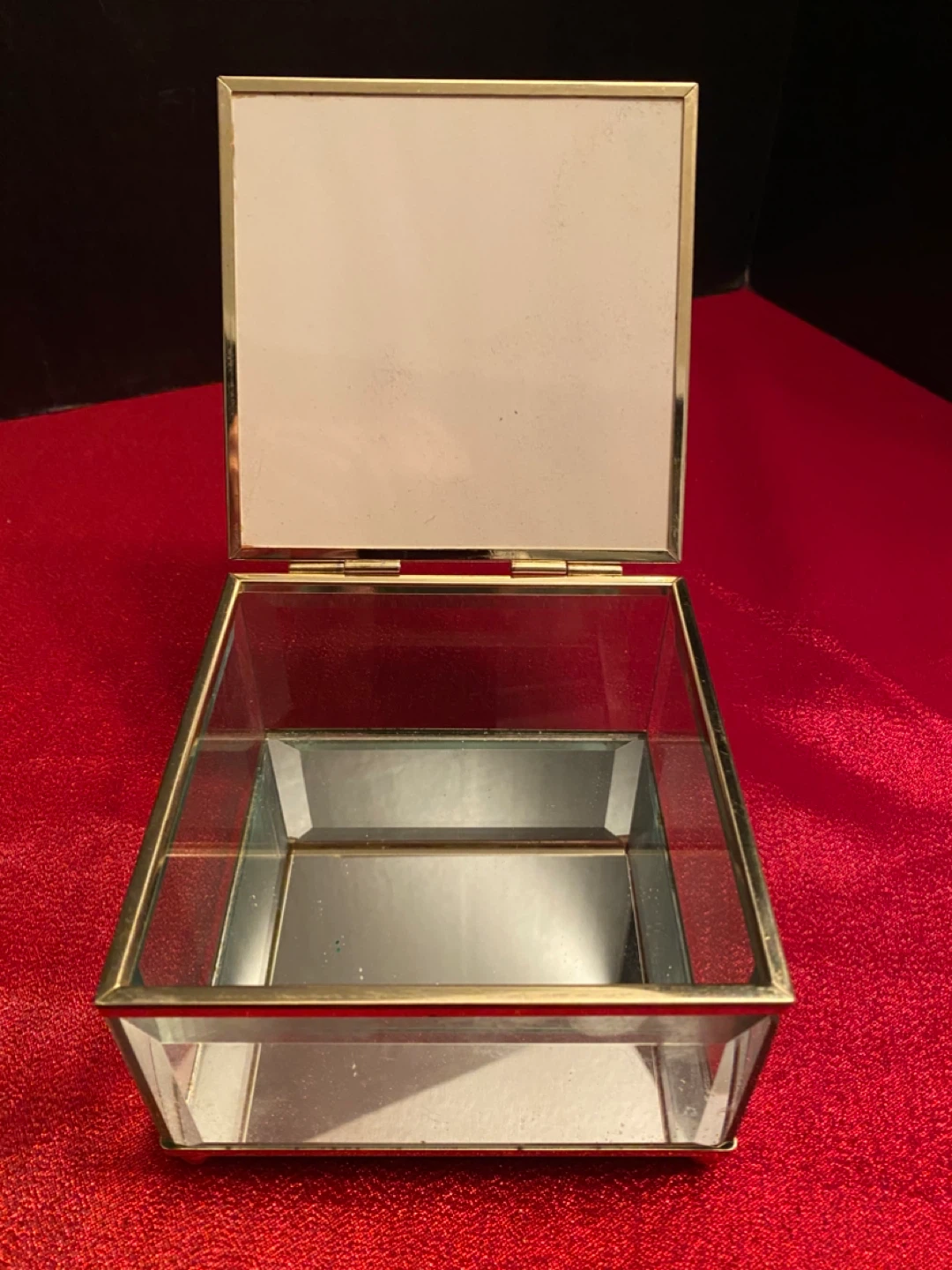 Decorative Glass & Gold Trim Box - photo 2