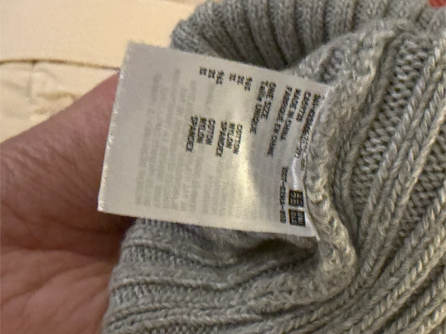 Uniqlo Grey Ribbed Knit Beanie - One Size - photo 2