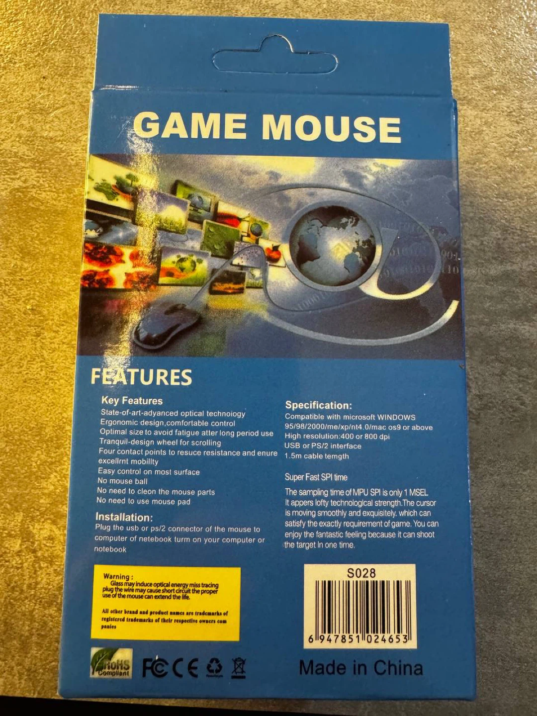 Gaming Optical Mouse S028 — USB — LED — ONLY $10 💥 - photo 3