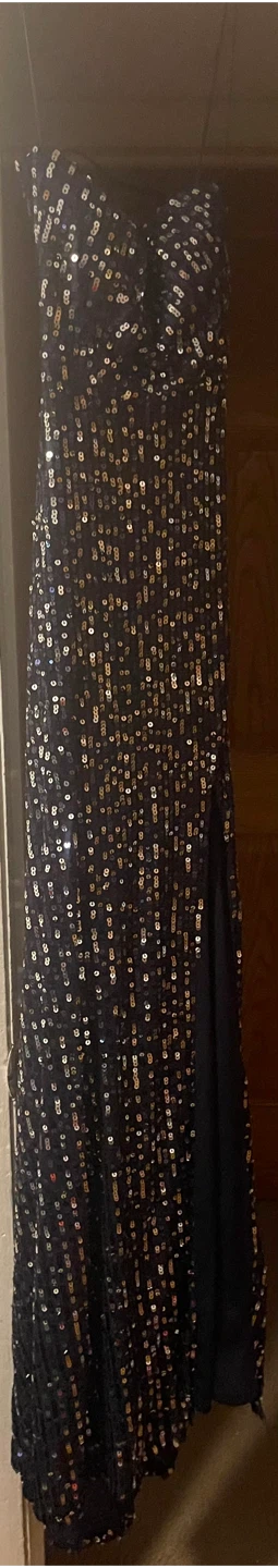 Sequin Strapless Prom Dress