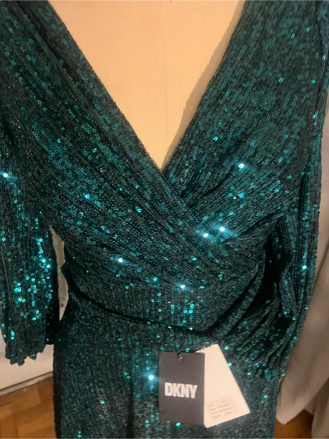 DKNY Emerald Sequin Dress - Size 2 - photo 3