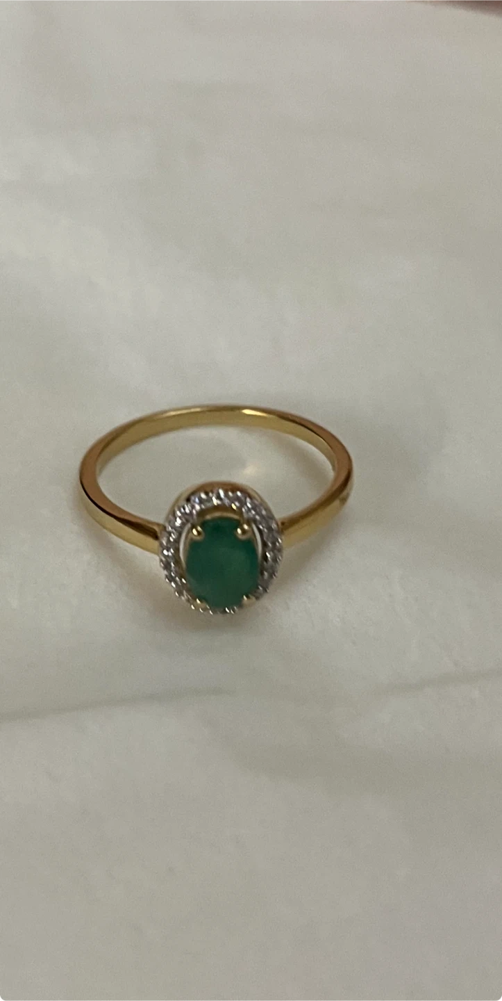 Natural Emerald Silver Ring - photo 3