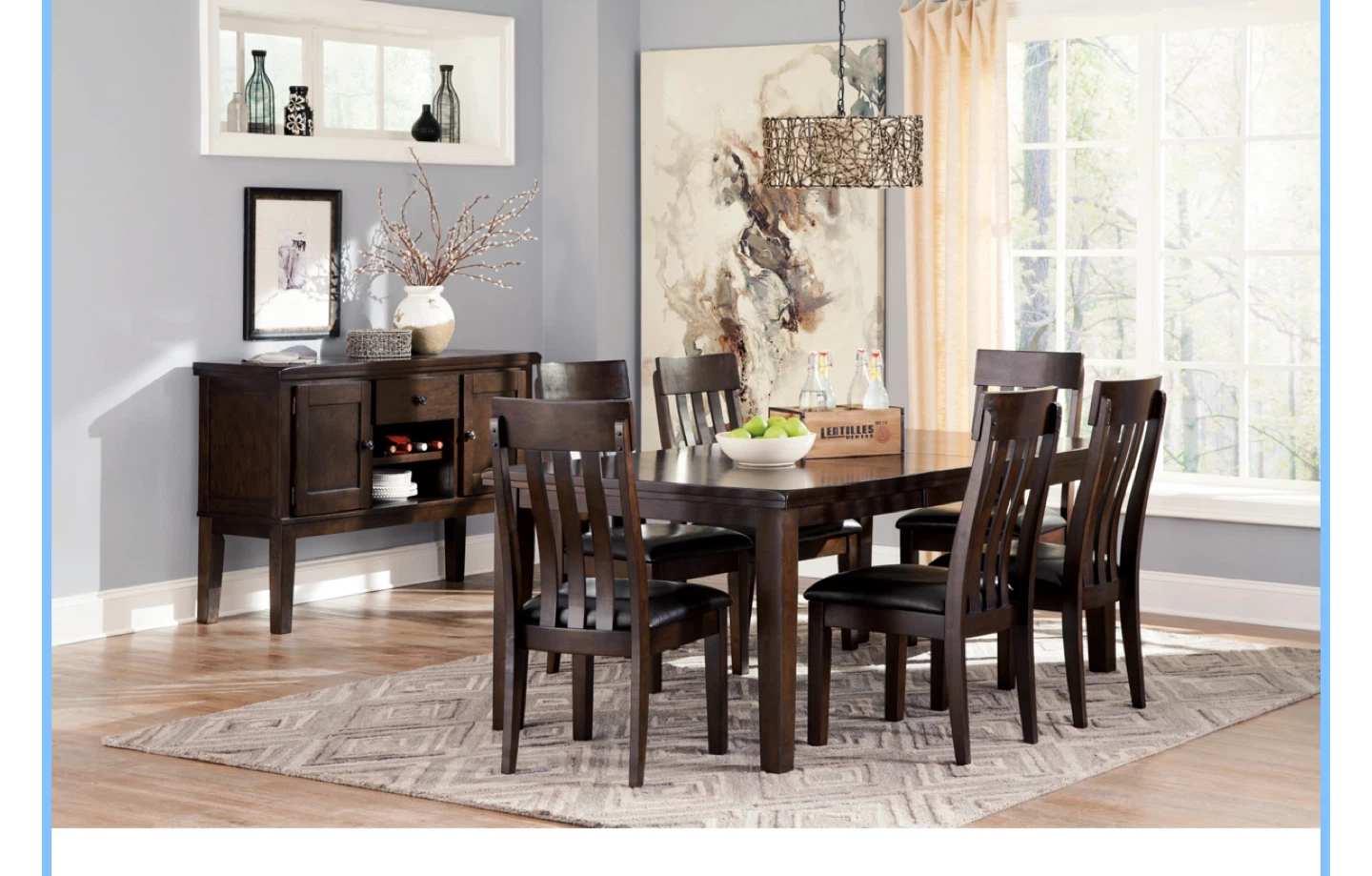 Extendable  Dining  Table, 8 Chairs & Console - photo 4