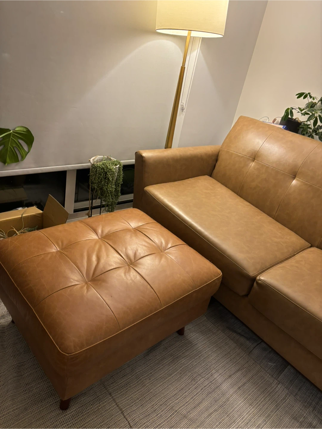 Vegan Leather Loveseat Sofa - photo 5
