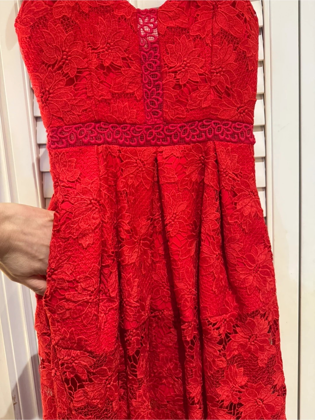 Nicholas Red Lace Dress - photo 4
