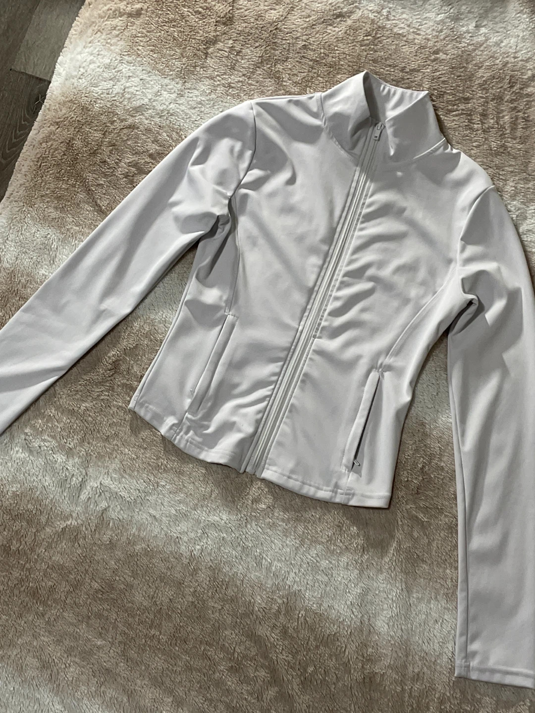 White Zip-Up Define Jacket
