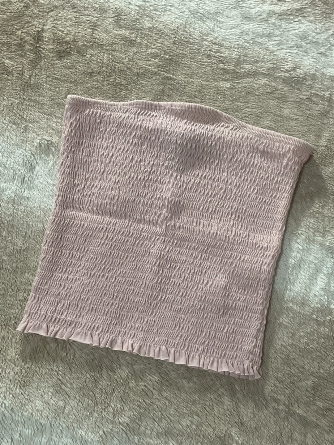 Pink Smocked Tube Top