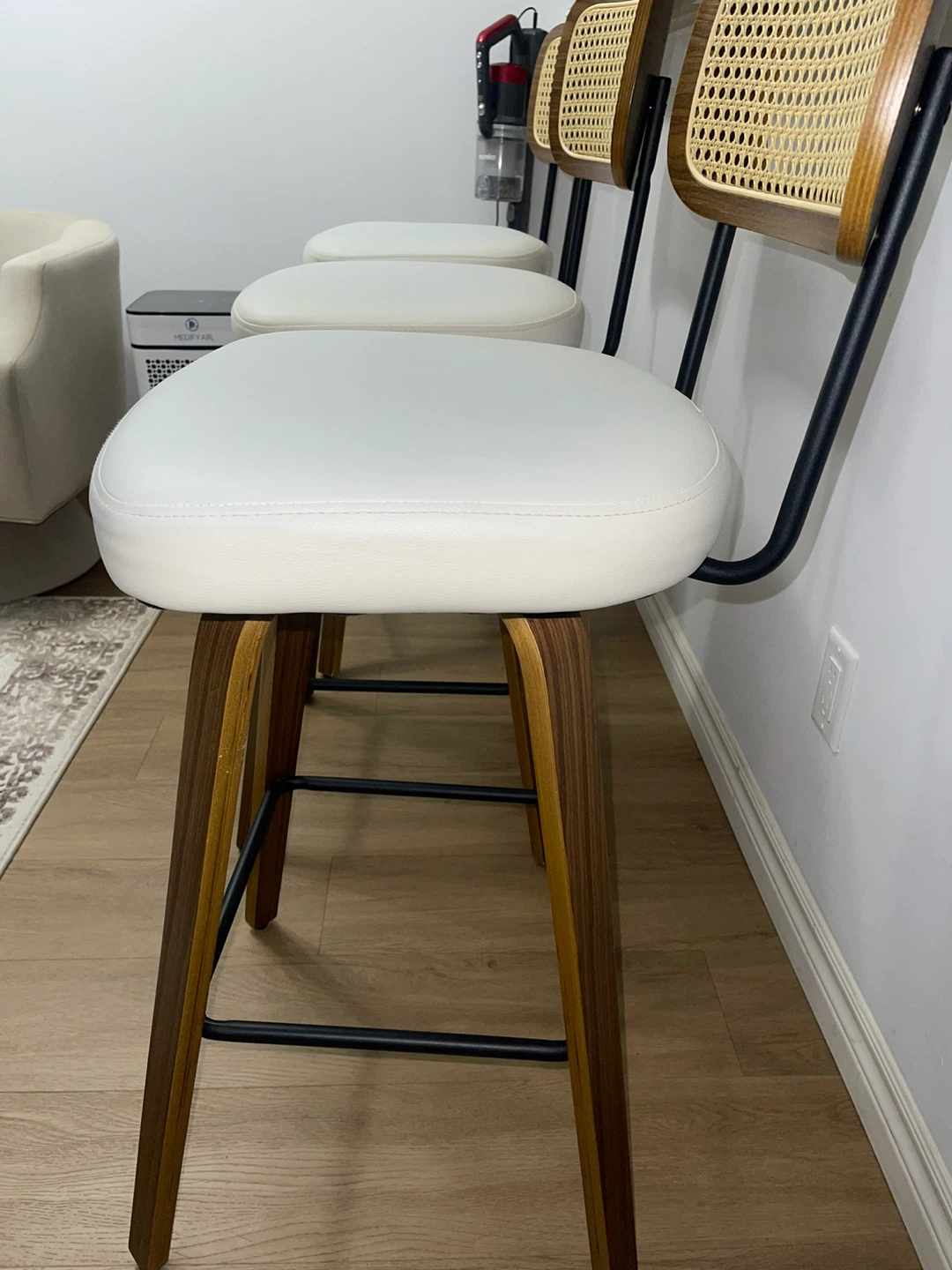 Set of 3 Bar Swivel Stools with 29" Seat Height - photo 2
