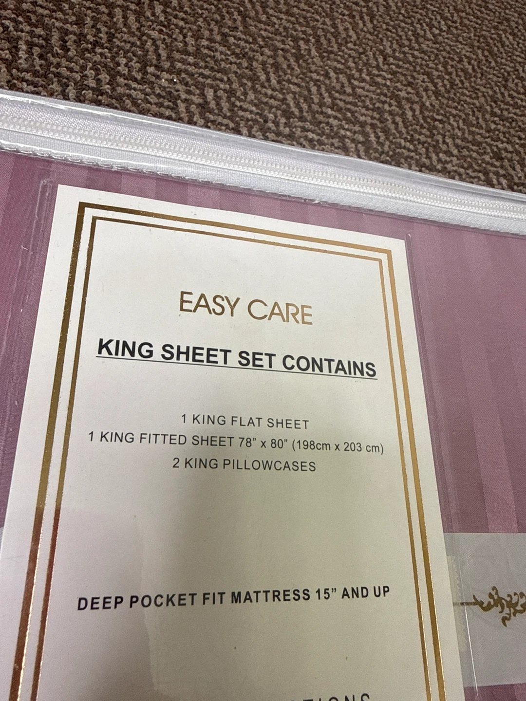 London & Hotels Collection King Sheet Set - New - photo 3