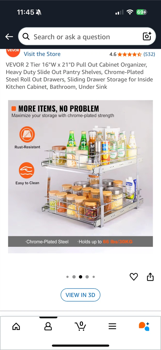 2-Tier Pull Out Cabinet Organizer - photo 3