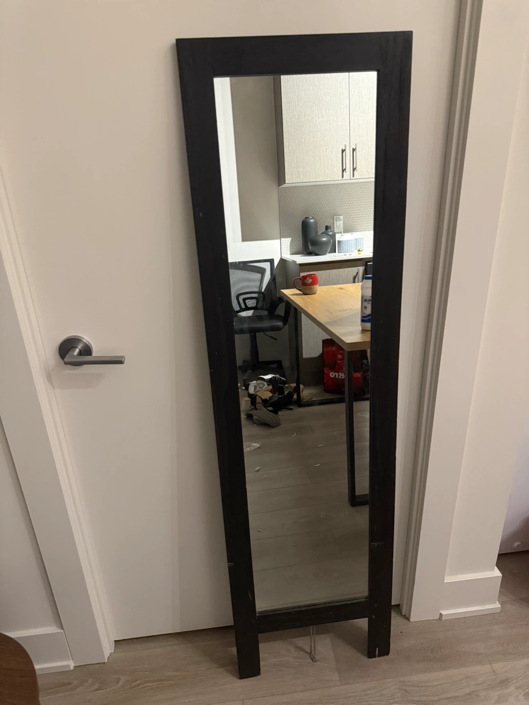 Milton Standing Mirror - Black Frame - photo 2