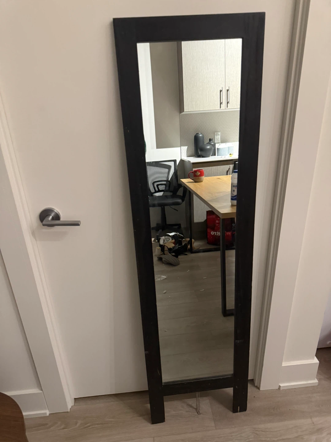 Milton Standing Mirror - Black Frame