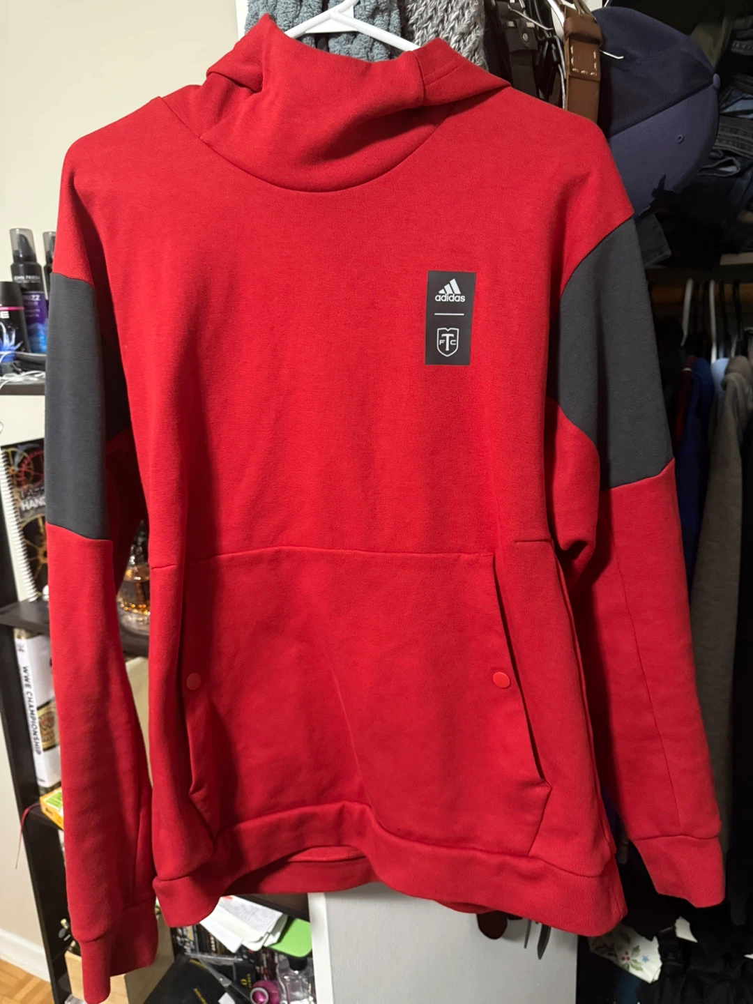 Toronto FC Adidas Red Hoodie, Size Large - photo 3