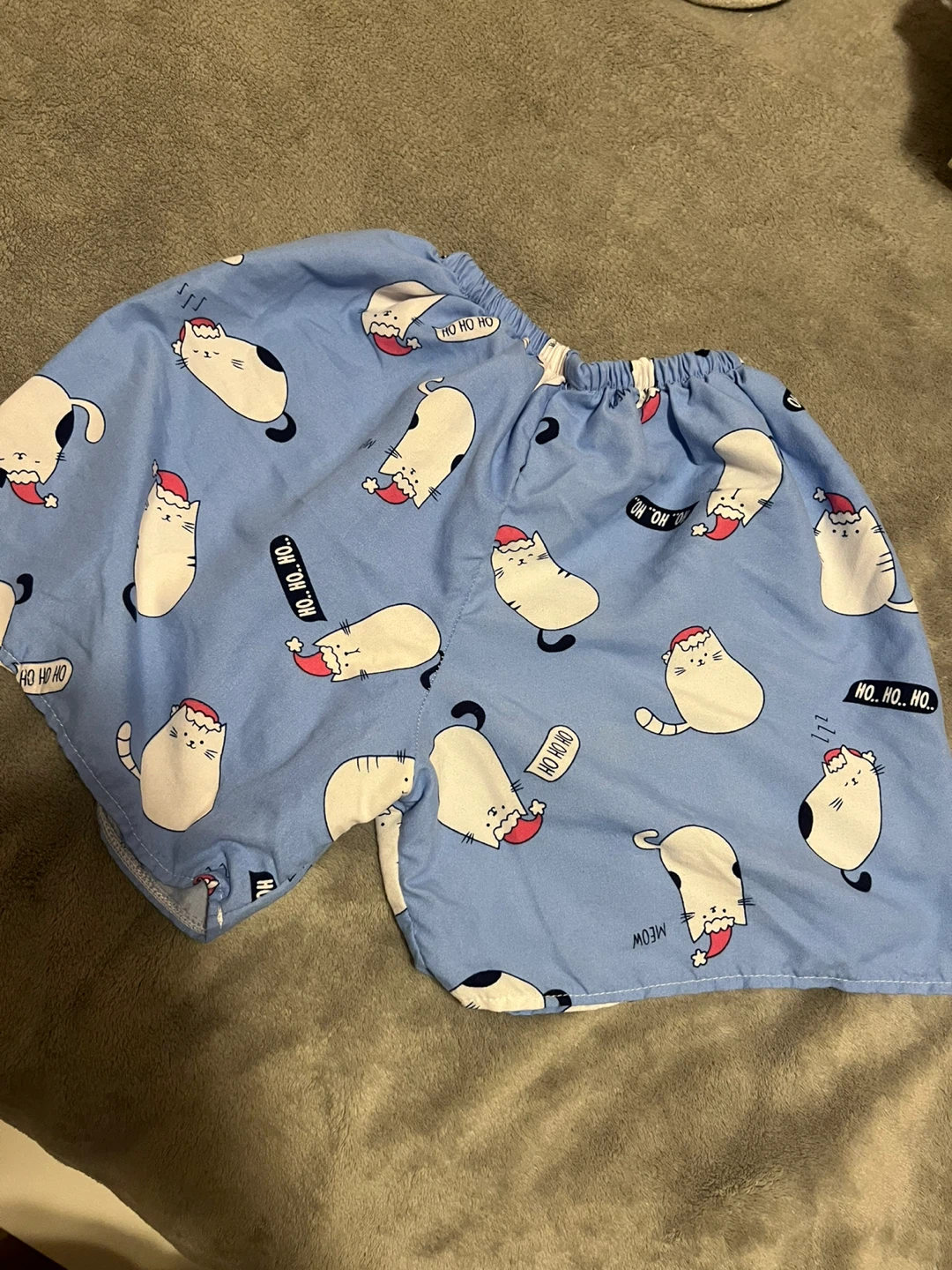 Cat Print Pajama Set - Blue - photo 3